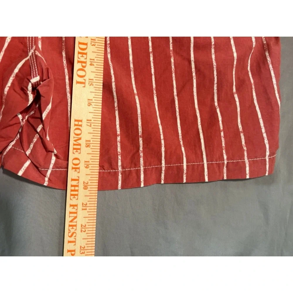 Tommy Bahama Relax Mens XXL Red White Striped Swim Trunks Marlin Board Shorts